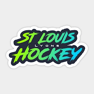 St Louis Lyons Hockey ripped text Sticker